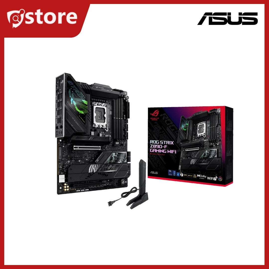 ASUS ROG STRIX Z890-F GAMING WIFI ( 4x DDR5, Max 256GB / 8600+(OC) / 5x M.2 / 1x HDMI, 1x DP, 2x Thunderbolt 4 / Wi-Fi 7 / Bluetooth 5.4 / ATX)