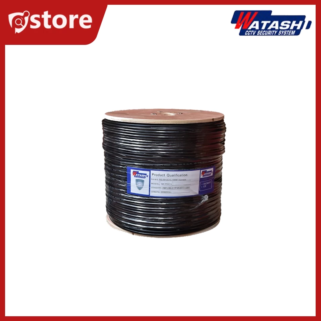 Watashi WCP083 RG59 + 2C*0.75mm Coaxial Cable 1M