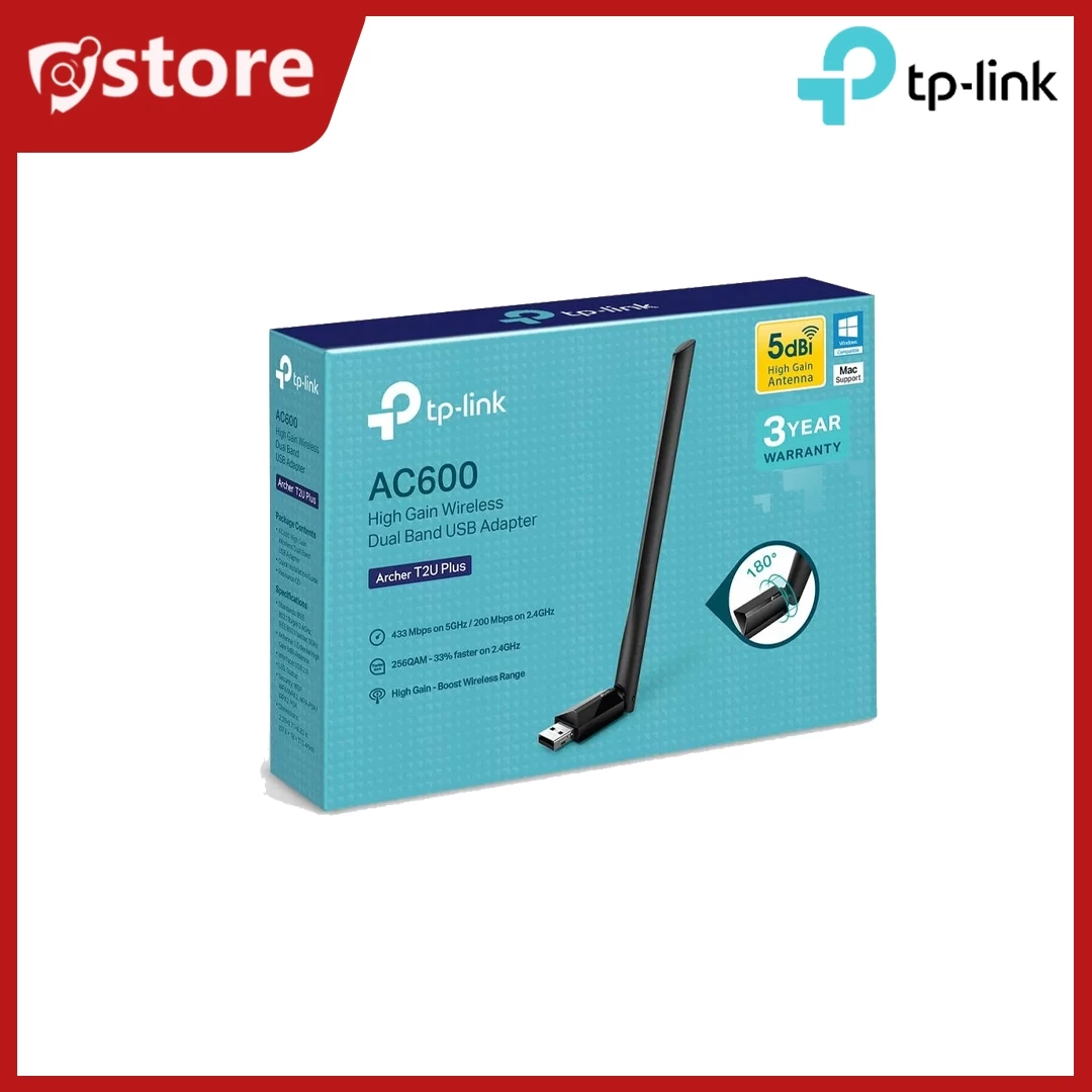 TP link Archer T2U Plus AC600 High Gain Wireless Dual Band USB Adapter