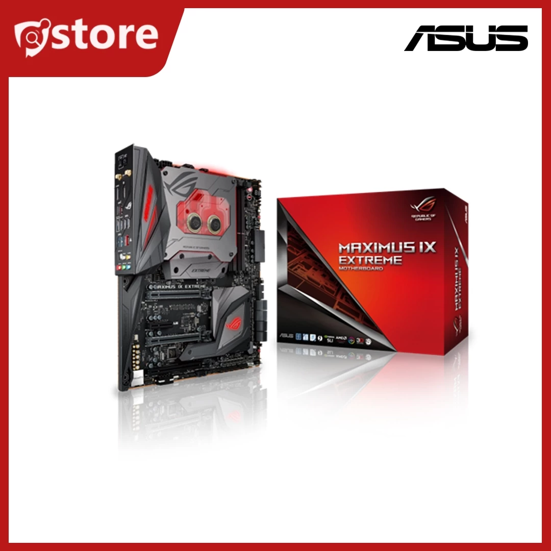 ASUS MB ROG MAXIMUS IX EXTREME (CPU Support Gen 6 & 7) ( 4x DDR4, MAX 64GB, 4133(OC) MHz / M.2 Slots x2 / WIFI / Display Port x1 / HDMI x1 / Clear CMOS Button x1 / EATX )
