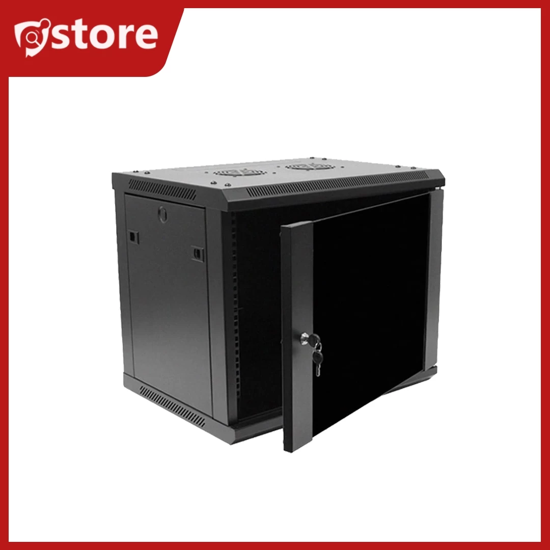 OEM Rack 9U W600xD600xH500mm Tray x1 + Fan x1 Net Door (Black)